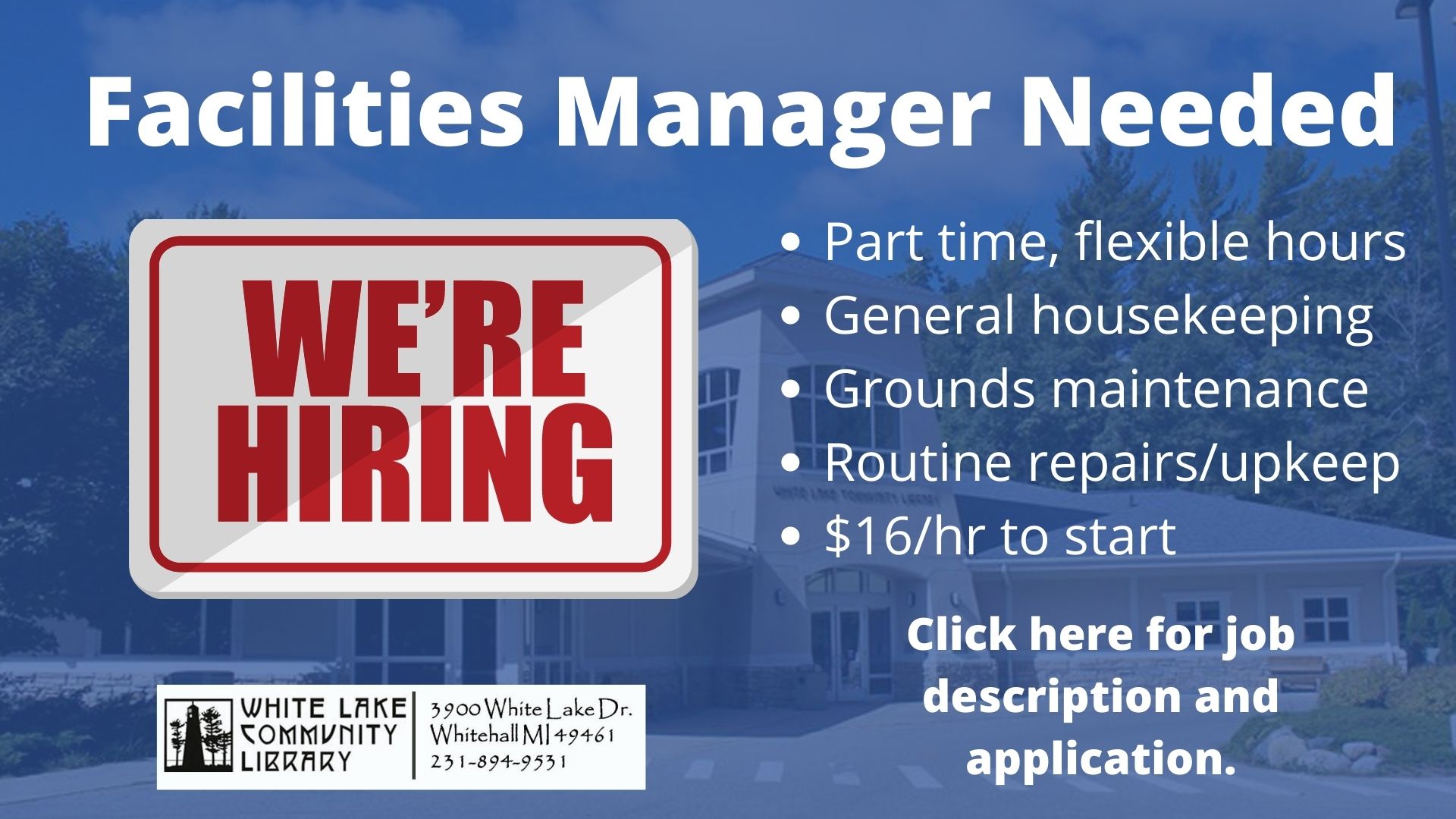Facilities Manager Click Here