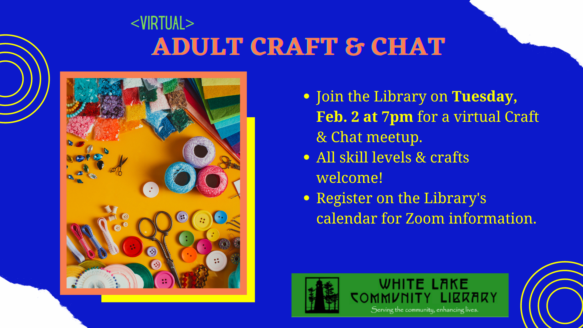 Adult Craft & Chat February