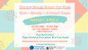 April 6 kids $ event SLIDE