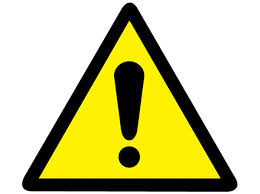 caution sign for closing alerts