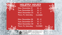 Holiday Hours December 2020