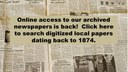 newspaper archive is back 2018