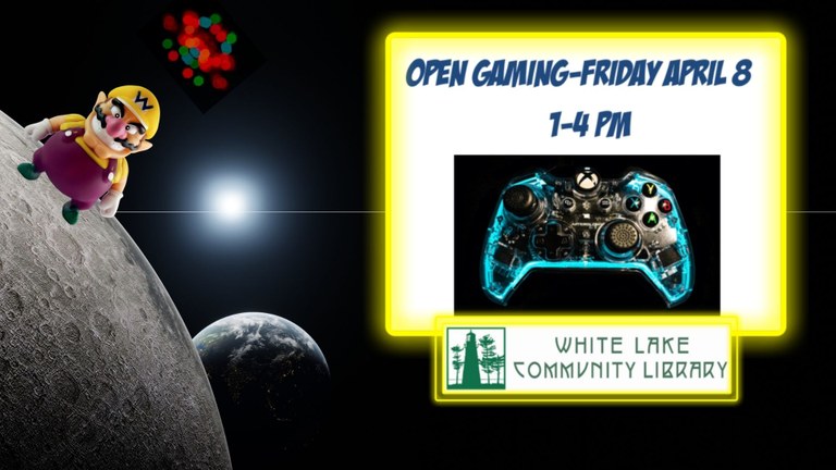 Teen Gaming Event in the meeting room Friday, April 8 from 1-4