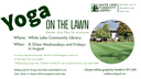 yoga on the lawn august 2020